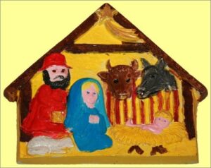 Kerststalletje van gips