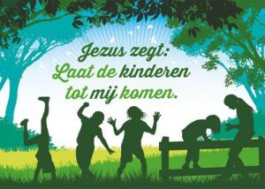 Ansichtkaart 'Laat de kinderen...'
