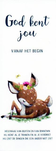 Boekenlegger 'God kent jou'