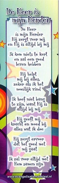Boekenlegger 'De Heer is mijn Herder'