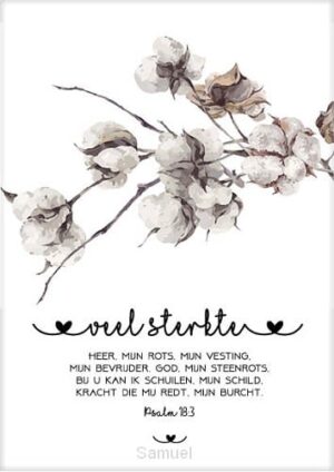 Kaart 'Veel Sterkte...Heer mijn rots..'