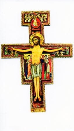 minikaartje 'Franciscus Kruis van San Damiano'