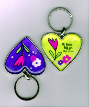 Sleutelhanger hart: Ik ben bij je