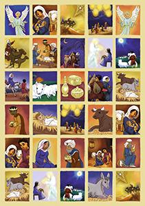 Stickervel Kerstverhaal