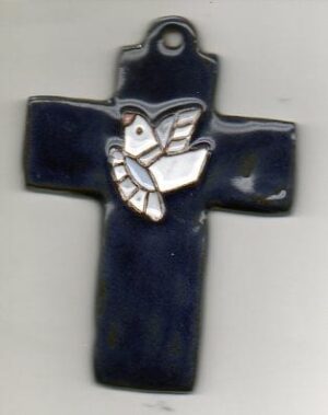 Wiegkruisje (donker blauw)