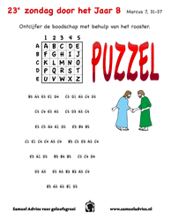 23e Zondag door het jaar - Puzzel 23e Zondag door het jaar - Puzzel