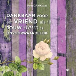 (dubbele) kaart - Dankbaar voor een vriend