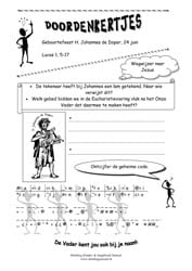 Feest Geboorte H. Johannes de Doper - doordenkertje johannes doper doordenkertje