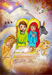 Kerstkaart H. Familie