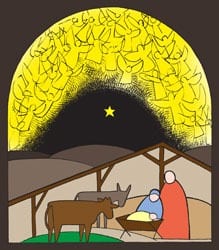 Kerstmis vertelplaat