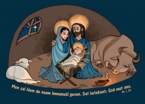 Kerstkaart - God met ons