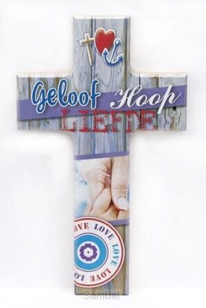 Kruis hout geloof, hoop en liefde
