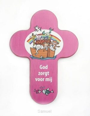 Kruis roze God zorgt voor mij