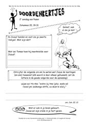 2e Zondag van Pasen jaar A - Doordenkertje 2e Zondag van Pasen jaar A - Doordenkertje