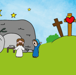 Pasen - vilten Bijbelfiguren (groot)