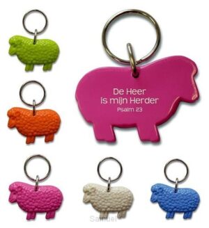 Sleutelhanger schaap: De Heer is mijn herder