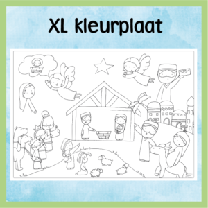 Kleurposter Kerst XL