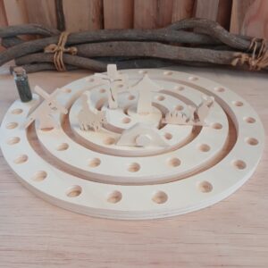 Veertigdagentijdkalender van hout