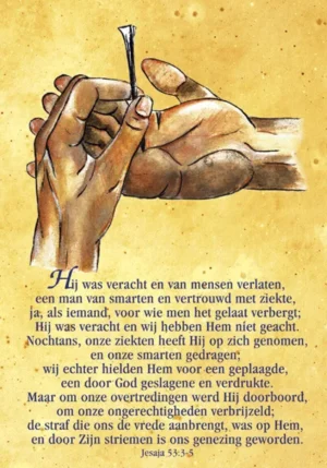 Ansichtkaart - Jesaja 53, 3-5