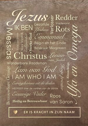 Ansichtkaart - namen van Jezus