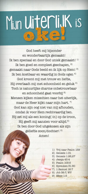 Bijbelkaart - Mijn uiterlijk is oke!