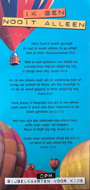 Bijbelkaart - Ik ben nooit alleen