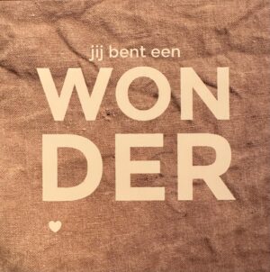 Vierkant bord met tekst - Wonder