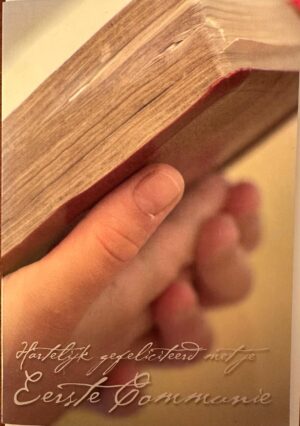 Dubbele kaart - felicitatie communie