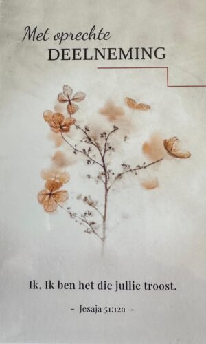 Condoleancekaart - Jesaja 51, 12a