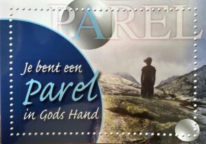 Enkele kaart - Je bent een parel in Gods hand - blauw