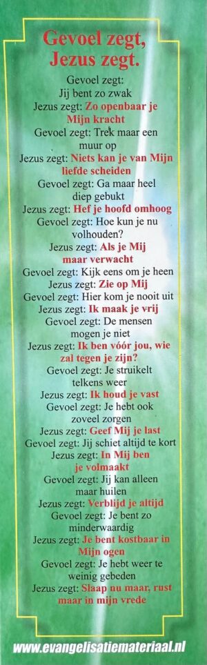 Boekenlegger - Jezus zegt