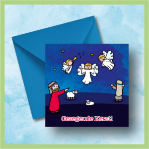 Kerstkaart - Gezegende Kerst