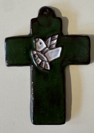 Wiegkruisje (donkergroen)