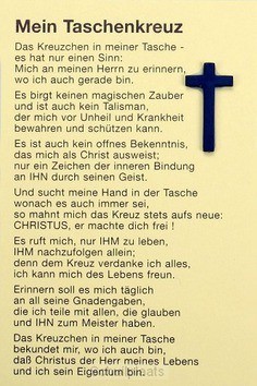 Pocketkruisje Duits